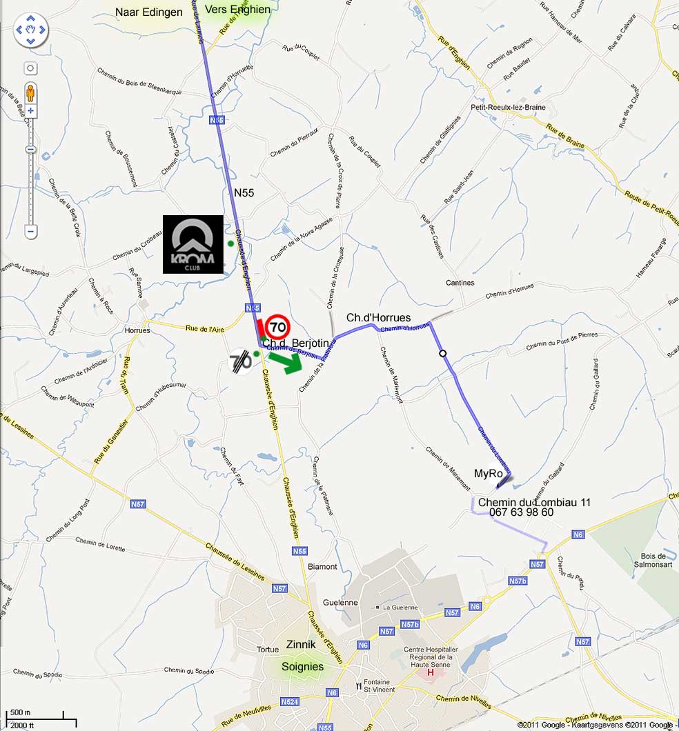 Gewijzigde route MyRo